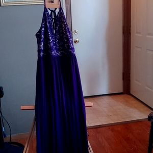 Purple floor length dress